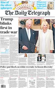The Daily Telegraph front page for 10 April 2025