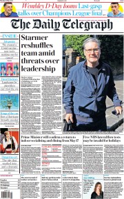 The Daily Telegraph (UK) Newspaper Front Page for 10 May 2021