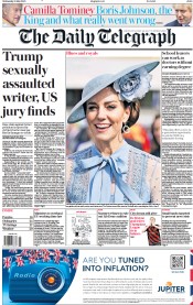 The Daily Telegraph (UK) Newspaper Front Page for 10 May 2023