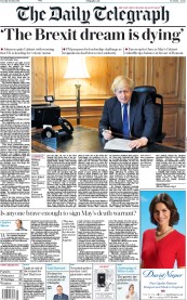 The Daily Telegraph (UK) Newspaper Front Page for 10 July 2018