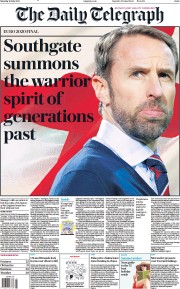 The Daily Telegraph (UK) Newspaper Front Page for 10 July 2021