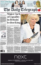 The Daily Telegraph (UK) Newspaper Front Page for 11 November 2015