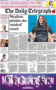 The Daily Telegraph (UK) Newspaper Front Page for 11 November 2021