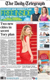 The Daily Telegraph (UK) Newspaper Front Page for 11 January 2014