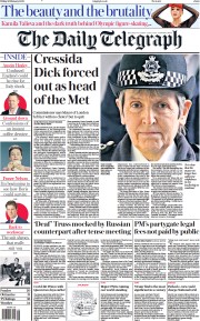 The Daily Telegraph (UK) Newspaper Front Page for 11 February 2022