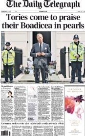 The Daily Telegraph (UK) Newspaper Front Page for 11 April 2013