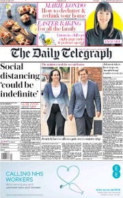 The Daily Telegraph (UK) Newspaper Front Page for 11 April 2020