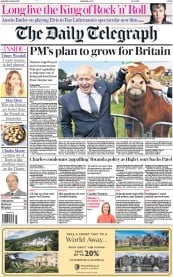 The Daily Telegraph front page for 11 June 2022