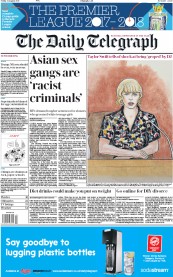 The Daily Telegraph (UK) Newspaper Front Page for 11 August 2017