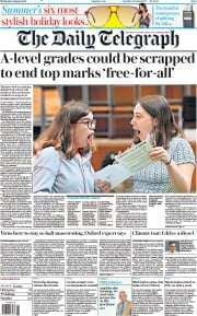 The Daily Telegraph (UK) Newspaper Front Page for 11 August 2021