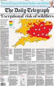 The Daily Telegraph (UK) Newspaper Front Page for 11 August 2022