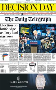 The Daily Telegraph (UK) Newspaper Front Page for 12 December 2019