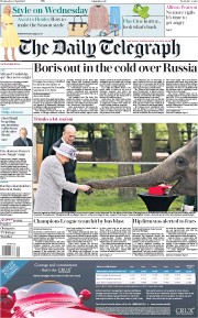 The Daily Telegraph (UK) Newspaper Front Page for 12 April 2017