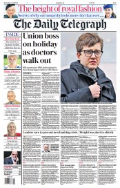 The Daily Telegraph (UK) Newspaper Front Page for 12 April 2023