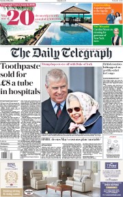 The Daily Telegraph (UK) Newspaper Front Page for 12 May 2018