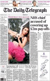 The Daily Telegraph (UK) Newspaper Front Page for 12 June 2013