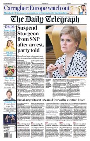 The Daily Telegraph (UK) Newspaper Front Page for 12 June 2023