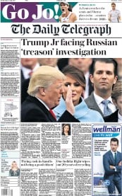 The Daily Telegraph (UK) Newspaper Front Page for 12 July 2017