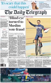 The Daily Telegraph (UK) Newspaper Front Page for 12 August 2016