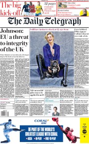 The Daily Telegraph (UK) Newspaper Front Page for 12 September 2020