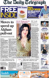The Daily Telegraph Newspaper Front Page (UK) for 13 October 2012