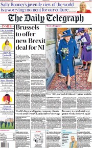 The Daily Telegraph (UK) Newspaper Front Page for 13 October 2021