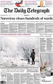 The Daily Telegraph (UK) Newspaper Front Page for 13 December 2012