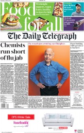 The Daily Telegraph (UK) Newspaper Front Page for 13 January 2018