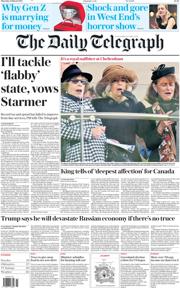 The Daily Telegraph front page for 13 March 2025