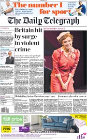 The Daily Telegraph (UK) Newspaper Front Page for 13 April 2017
