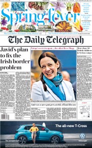 The Daily Telegraph (UK) Newspaper Front Page for 13 April 2019