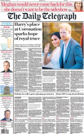 The Daily Telegraph (UK) Newspaper Front Page for 13 April 2023