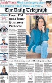 The Daily Telegraph front page for 13 May 2022