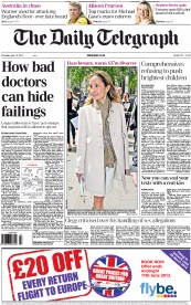 The Daily Telegraph (UK) Newspaper Front Page for 13 June 2013