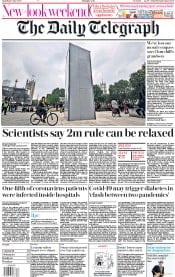 The Daily Telegraph (UK) Newspaper Front Page for 13 June 2020