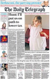 The Daily Telegraph (UK) Newspaper Front Page for 13 June 2023