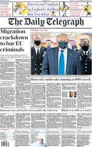 The Daily Telegraph (UK) Newspaper Front Page for 13 July 2020