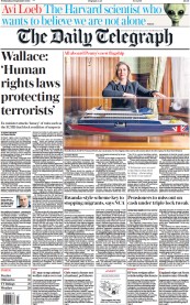 The Daily Telegraph front page for 13 September 2023