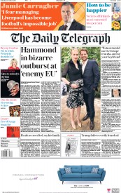 The Daily Telegraph (UK) Newspaper Front Page for 14 October 2017