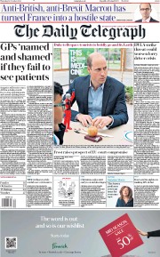 The Daily Telegraph (UK) Newspaper Front Page for 14 October 2021