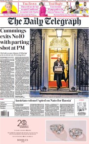 The Daily Telegraph (UK) Newspaper Front Page for 14 November 2020