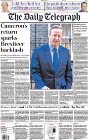 The Daily Telegraph front page for 14 November 2023