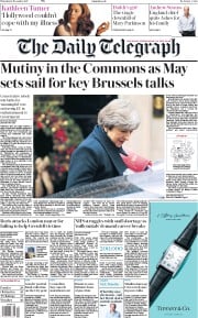 The Daily Telegraph (UK) Newspaper Front Page for 14 December 2017