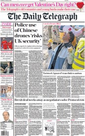 The Daily Telegraph (UK) Newspaper Front Page for 14 February 2023