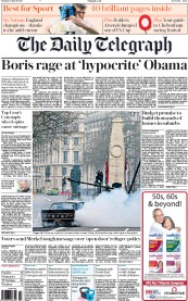 The Daily Telegraph (UK) Newspaper Front Page for 14 March 2016