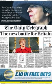 The Daily Telegraph (UK) Newspaper Front Page for 14 March 2017