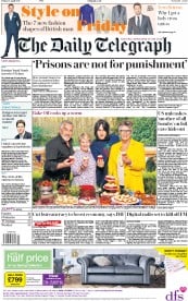 The Daily Telegraph (UK) Newspaper Front Page for 14 April 2017