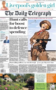 The Daily Telegraph (UK) Newspaper Front Page for 14 May 2019