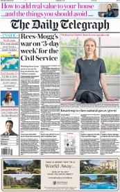The Daily Telegraph front page for 14 May 2022