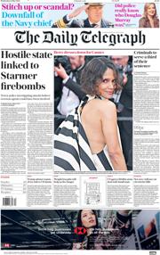 The Daily Telegraph front page for 14 May 2025